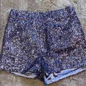 Sequin high waisted shorts
